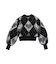 HEART ARGYLE KNIT TOP