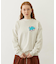 FLOWER LOGO CHENILLE EMBROIDERY SWEAT TOP