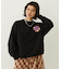 FLOWER LOGO CHENILLE EMBROIDERY SWEAT TOP
