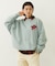 FLOWER LOGO CHENILLE EMBROIDERY SWEAT TOP