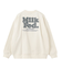 MILKFED. PLAID LOGO WIDE CREW SWEAT