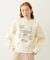 STITCHED HEART LOGO SHORT CREW SWEAT