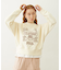 STITCHED HEART LOGO SHORT CREW SWEAT