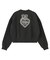 HEART RIBBON EMBLEM SHORT CREW SWEAT
