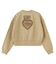 HEART RIBBON EMBLEM SHORT CREW SWEAT