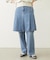 PLEATED DENIM SKIRT