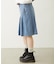 PLEATED DENIM SKIRT