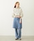 PLEATED DENIM SKIRT