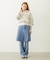 PLEATED DENIM SKIRT