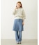PLEATED DENIM SKIRT