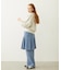 PLEATED DENIM SKIRT