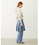 PLEATED DENIM SKIRT