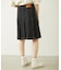 PLEATED DENIM SKIRT