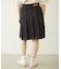 PLEATED DENIM SKIRT