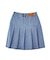 PLEATED DENIM SKIRT
