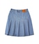 PLEATED DENIM SKIRT