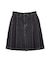 PLEATED DENIM SKIRT