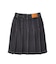 PLEATED DENIM SKIRT