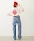 MILKFED. EMBROIDERED DENIM PANTS