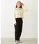 OPEN COLLAR CONTRAST TRIM KNIT CARDIGAN
