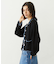 OPEN COLLAR CONTRAST TRIM KNIT CARDIGAN