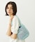 KNITTED GINGHAM BAG