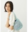 KNITTED GINGHAM BAG