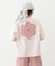 CUT OUT LOGO GINGHAM FLOWER WIDE S/S TEE