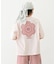 CUT OUT LOGO GINGHAM FLOWER WIDE S/S TEE
