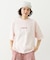CUT OUT LOGO GINGHAM FLOWER WIDE S/S TEE