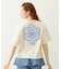 CUT OUT LOGO GINGHAM FLOWER WIDE S/S TEE