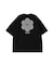 CUT OUT LOGO GINGHAM FLOWER WIDE S/S TEE