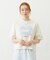 CUT OUT LOGO GINGHAM WIDE S/S TEE