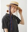 TRIMMED RIBBON BOATER HAT
