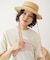 TRIMMED RIBBON BOATER HAT