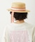 TRIMMED RIBBON BOATER HAT
