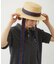 TRIMMED RIBBON BOATER HAT