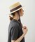 TRIMMED RIBBON BOATER HAT