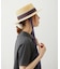 TRIMMED RIBBON BOATER HAT