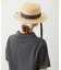TRIMMED RIBBON BOATER HAT