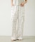 FLORAL PATTERN SATIN CARGO PANTS