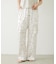 FLORAL PATTERN SATIN CARGO PANTS
