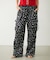 FLORAL PATTERN SATIN CARGO PANTS