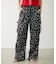 FLORAL PATTERN SATIN CARGO PANTS