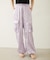FLORAL PATTERN SATIN CARGO PANTS