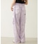 FLORAL PATTERN SATIN CARGO PANTS