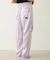 FLORAL PATTERN SATIN CARGO PANTS