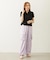 FLORAL PATTERN SATIN CARGO PANTS