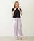 FLORAL PATTERN SATIN CARGO PANTS