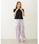 FLORAL PATTERN SATIN CARGO PANTS